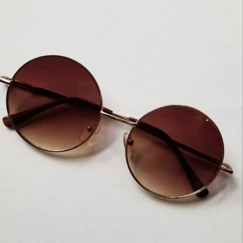 ❗Call It Spring Gold and Tan Full Circle Sunglasses❗